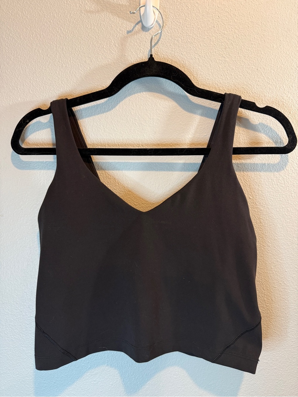 lululemon Align Tank Top Black Nulu Built In Bra Light Support Size 8 A/B